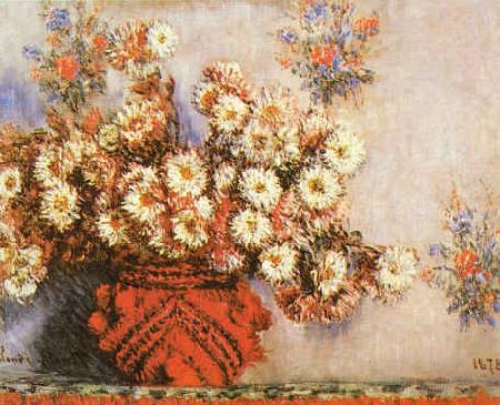 Claude Monet Chrysanthemums ss oil painting picture